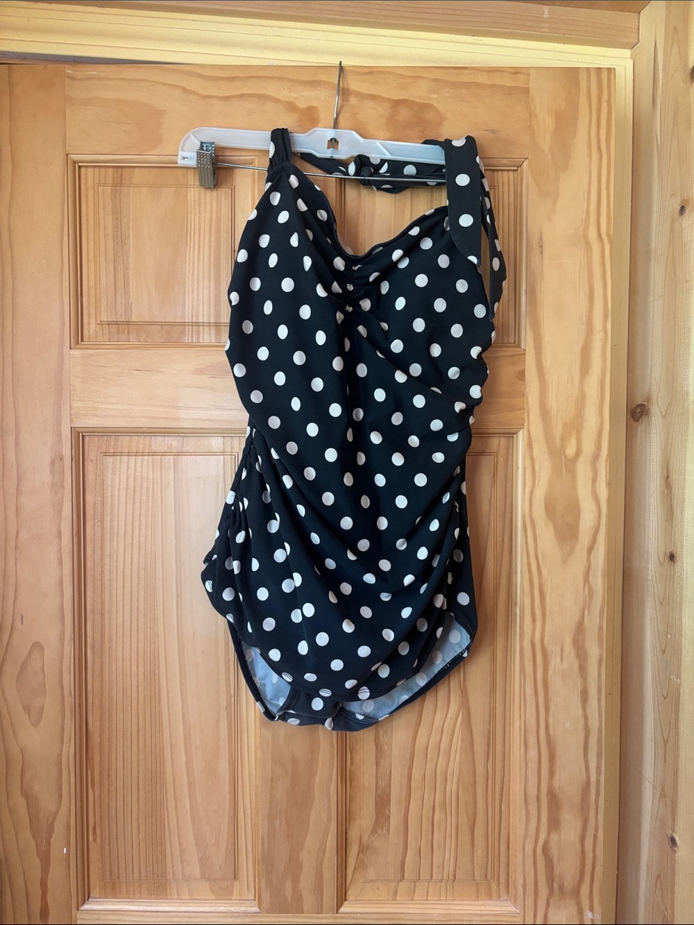 Classic Black and White Polka Dot Women’s Swimsuit